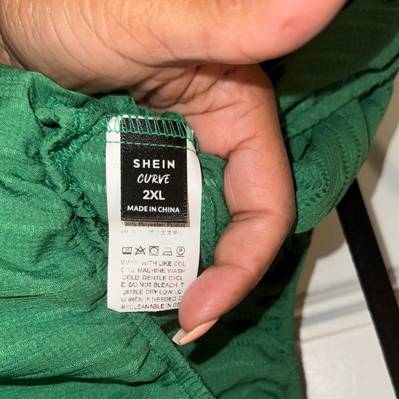 Green Off-Shoulder Ruffle Top - Picture 5 of 5